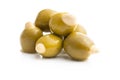 Pitted green olives stuffed with almonds