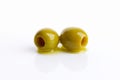 Pitted green olives Royalty Free Stock Photo