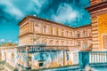 Pitti Square Piazza pitti and Palace of Pitti Palazzo Pitti in Florence - city of the Renaissance on Arno river. Italy Royalty Free Stock Photo