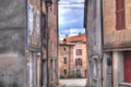 A pittoresque street alley somewhere in France Royalty Free Stock Photo