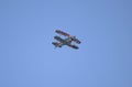 A Pitts Special aerobatic biplane performs at the Rome International Air Show Royalty Free Stock Photo