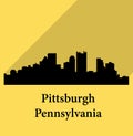 Pittsburg, Pennsylvania city silhouette