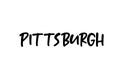 Pittsburgh city handwritten typography word text hand lettering. Modern calligraphy text. Black color