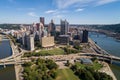 Pittsburgh Cityscape and Business District, Downtown in Background. Rivers in and Bridges in Background. Pennsylvania