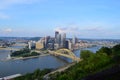 Pittsburgh Downtown and Fort Duquesne Bridge