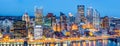 Pittsburgh downtown panorama at dusk Royalty Free Stock Photo