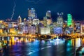 Pittsburgh downtown skyline by night Royalty Free Stock Photo