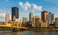 Pittsburgh downtown skyline by the river Royalty Free Stock Photo