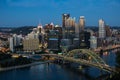 Pittsburgh and Fort Pitt Bridge Royalty Free Stock Photo