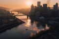 Pittsburgh morning. generated by AI