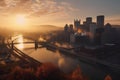 Pittsburgh morning. generated by AI
