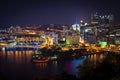 Pittsburgh at Night Royalty Free Stock Photo