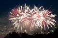 Fireworks over Pittsburgh, Pennsylvania, USA Royalty Free Stock Photo