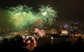 Fireworks over Pittsburgh for Independence Day Royalty Free Stock Photo