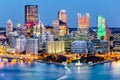 Pittsburgh, Pennsylvania downtown skyline at dusk Royalty Free Stock Photo