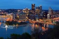 Pittsburgh, Pennsylvania at dusk Royalty Free Stock Photo