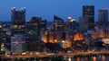 Pittsburgh, Pennsylvania skyline at dusk Royalty Free Stock Photo