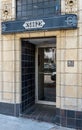 Pittsburgh, Pennsylvania, USA April 27, 2023 The entranceway and door to 5862 Forbes Avenue, an apartment building