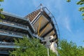 Pittsburgh, Pennsylvania, USA August 9, 2022 Part of the rotunda and the back side of the upper deck of Heinz Field