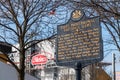 Pittsburgh, Pennsylvania, USA February 24, 2022 A historic sign, located in front Heinz Feild for the first professional football