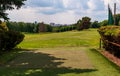 Pittsburgh, Pennsylvania, USA 6/21/20 The first tee box on the Bob O`Connor Golf Course in Schenley Park Royalty Free Stock Photo