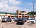 Pittsburgh, Pennsylvania, USA 7/12/20 The Giant Eagle grocery store and parking lot in the Waterworks Mall