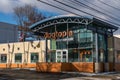 Pittsburgh, Pennsylvania, USA January 14, 2024 The Dogtopia dog daycare building on Hamilton Avenue Royalty Free Stock Photo