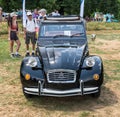 A black Citroen coupe at the Pittsburgh Vintage Grand Prix car show Royalty Free Stock Photo