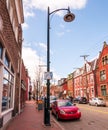 Pittsburgh, Pennsylvania, USA March 6, 2021 Buildings along Western Avenue in the Allegheny West neighborhood