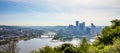 Pittsburgh Pennsylvania USA,  panorama of the city downtown, sunny spring day Royalty Free Stock Photo