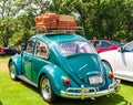 Pittsburgh, Pennsylvania, USA 7/21/2019 The Pittsburgh Vintage Gran Prix, 1967 VW Beetle with a filled luggage rack