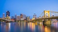 Pittsburgh,pennsylvania,usa : 8-21-17. pittsburgh skyline at twilight with reflection in the water Royalty Free Stock Photo