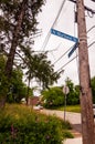 Pittsburgh, Pennsylvania, USA 06/15/2019 The telephone pole and street signs for the corner of North Murtland and Monticello Stree