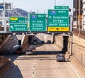 Pittsburgh, Pennsylvania, USA 2-21-21 Traffic and road signs on Route 376 west