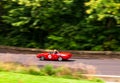 A red convertible sports car in the race