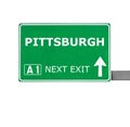 PITTSBURGH road sign isolated on white