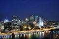 Pittsburgh's skyline at night Royalty Free Stock Photo