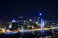 Pittsburgh's skyline at night Royalty Free Stock Photo
