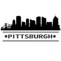 Pittsburgh Skyline City Icon Vector Art Design