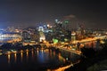 Pittsburgh Skyline at Night Royalty Free Stock Photo