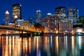 Pittsburgh Skyline at Night Royalty Free Stock Photo