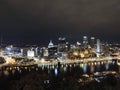 Pittsburgh Skyline at night from Mount Washington Royalty Free Stock Photo