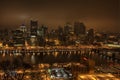 The Pittsburgh skyline at night Royalty Free Stock Photo