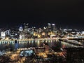 Pittsburgh Skyline at Night Royalty Free Stock Photo