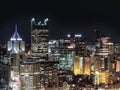 Pittsburgh Skyline at Night Royalty Free Stock Photo