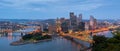 Pittsburgh skyline panorama. Royalty Free Stock Photo