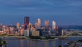 Pittsburgh skyline panorama. Royalty Free Stock Photo