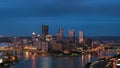 Pittsburgh skyline panorama. Royalty Free Stock Photo