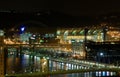 Pittsburgh waterfront at night Royalty Free Stock Photo