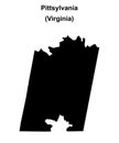 Pittsylvania outline map Royalty Free Stock Photo